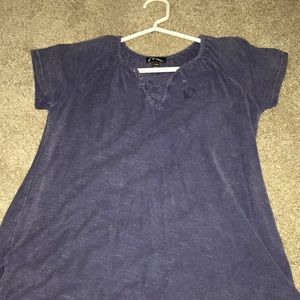 Navy blue lace t-shirt
